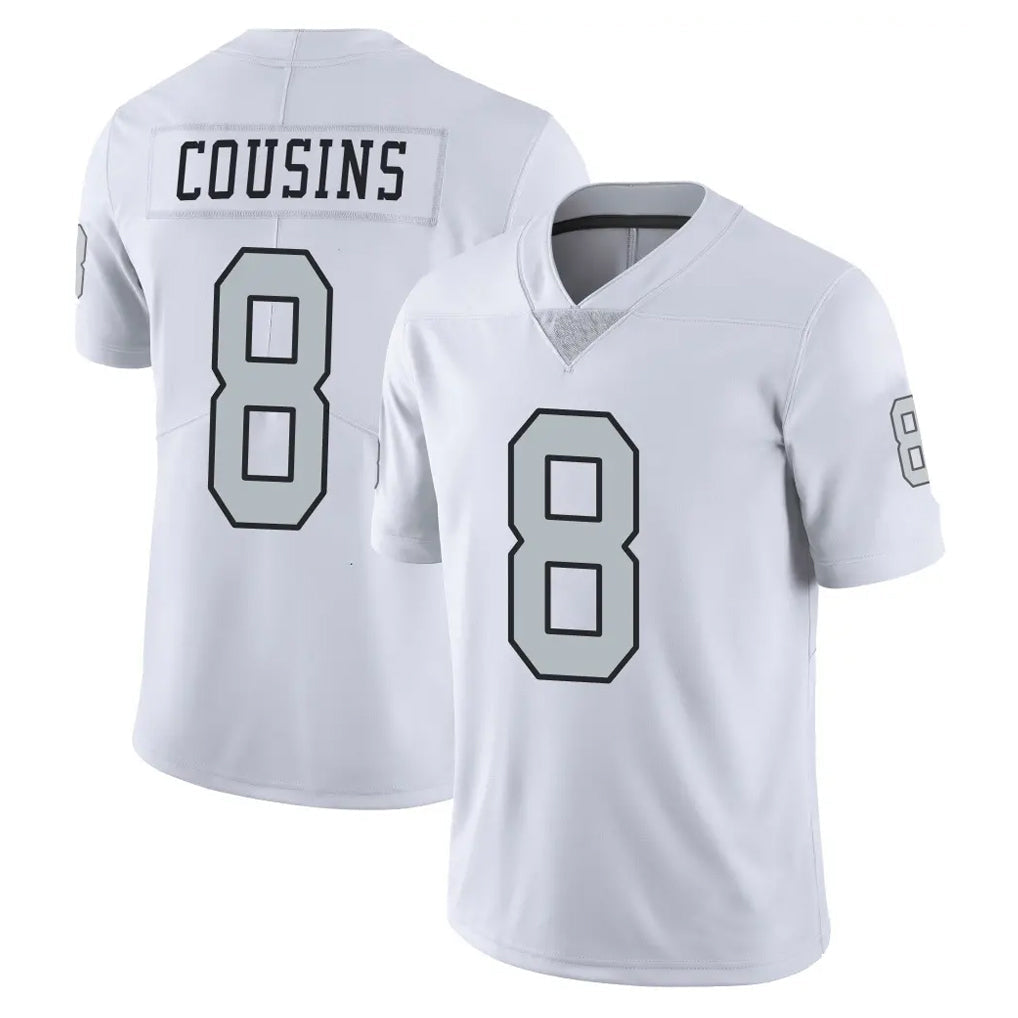 Johmsee LV.Raiders #8 Kirk Cousins Player White Limited Color Rush Home Game Stitched Jerseys