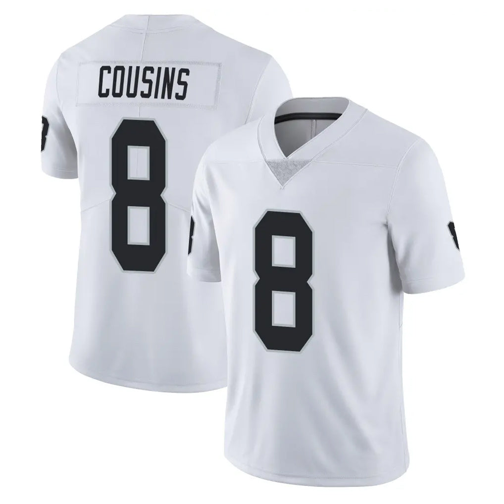 Johmsee LV.Raiders #8 Kirk Cousins Player White Limited Vapor Untouchable Home Game Stitched Jerseys