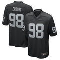 Johmsee LV.Raiders #98 Maxx Crosby Black Game Jersey American Stitched Jersey