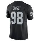 Johmsee LV.Raiders #98 Maxx Crosby Black Vapor F.U.S.E. Limited Jersey American Stitched Jerseys
