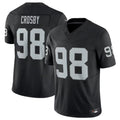 Johmsee LV.Raiders #98 Maxx Crosby Black Vapor F.U.S.E. Limited Jersey American Stitched Jersey