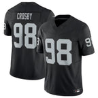Johmsee LV.Raiders #98 Maxx Crosby Black Vapor F.U.S.E. Limited Jersey American Stitched Jersey