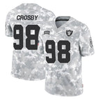 Johmsee LV.Raiders #98 Maxx Crosby Player Arctic Camo Salute To Service Limited Game Stitched Jerseys