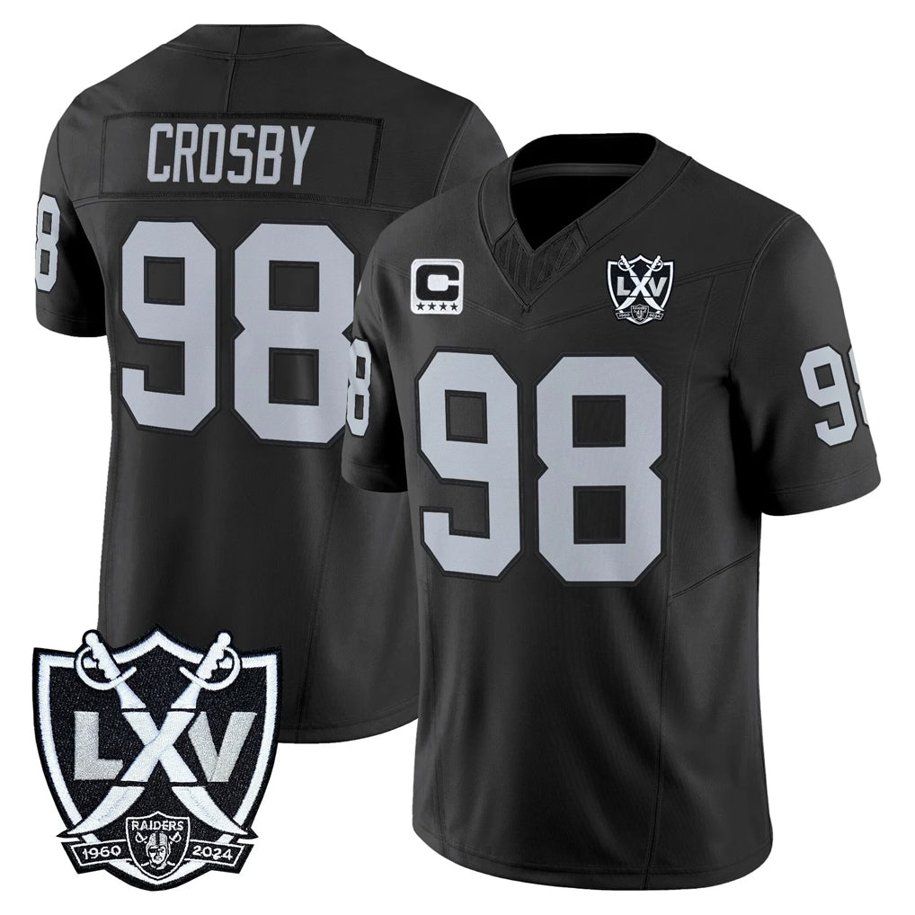 Johmsee LV.Raiders #98 Maxx Crosby Player Black 2026 Vapor Limited Home Game Stitched Jerseys