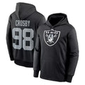Johmsee LV.Raiders #98 Maxx Crosby Player Black Salute to Service Hoodies Stitched Jerseys