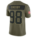 Johmsee LV.Raiders #98 Maxx Crosby Player Salute To Service Limited Olive Stitched Jerseys