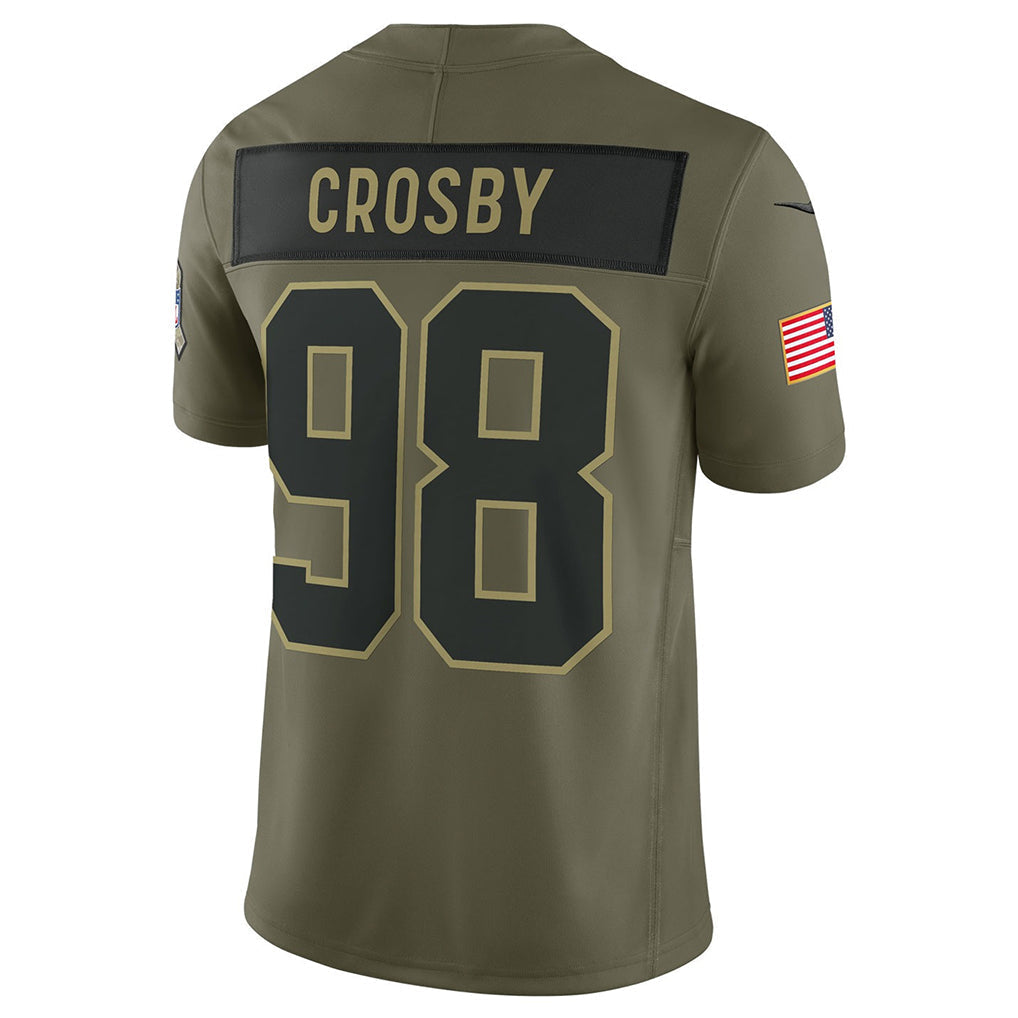 Johmsee LV.Raiders #98 Maxx Crosby Player Salute To Service Limited Olive Stitched Jerseys
