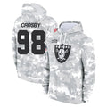 Johmsee LV.Raiders #98 Maxx Crosby Player Salute to Service Hoodies Stitched Jerseys