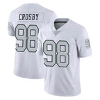 Johmsee LV.Raiders #98 Maxx Crosby Player White Limited Color Rush Home Game Stitched Jerseys