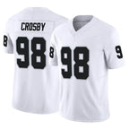 Johmsee LV.Raiders #98 Maxx Crosby Player White Limited Vapor F.U.S.E. Home Game Stitched Jerseys