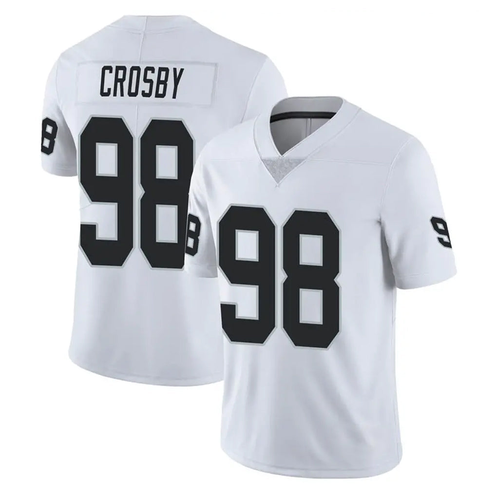 Johmsee LV.Raiders #98 Maxx Crosby Player White Limited Vapor Untouchable Home Game Stitched Jerseys