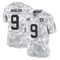 Johmsee LV.Raiders #9 Jalen Nailor Player Arctic Camo Salute To Service Limited Game Stitched Jerseys