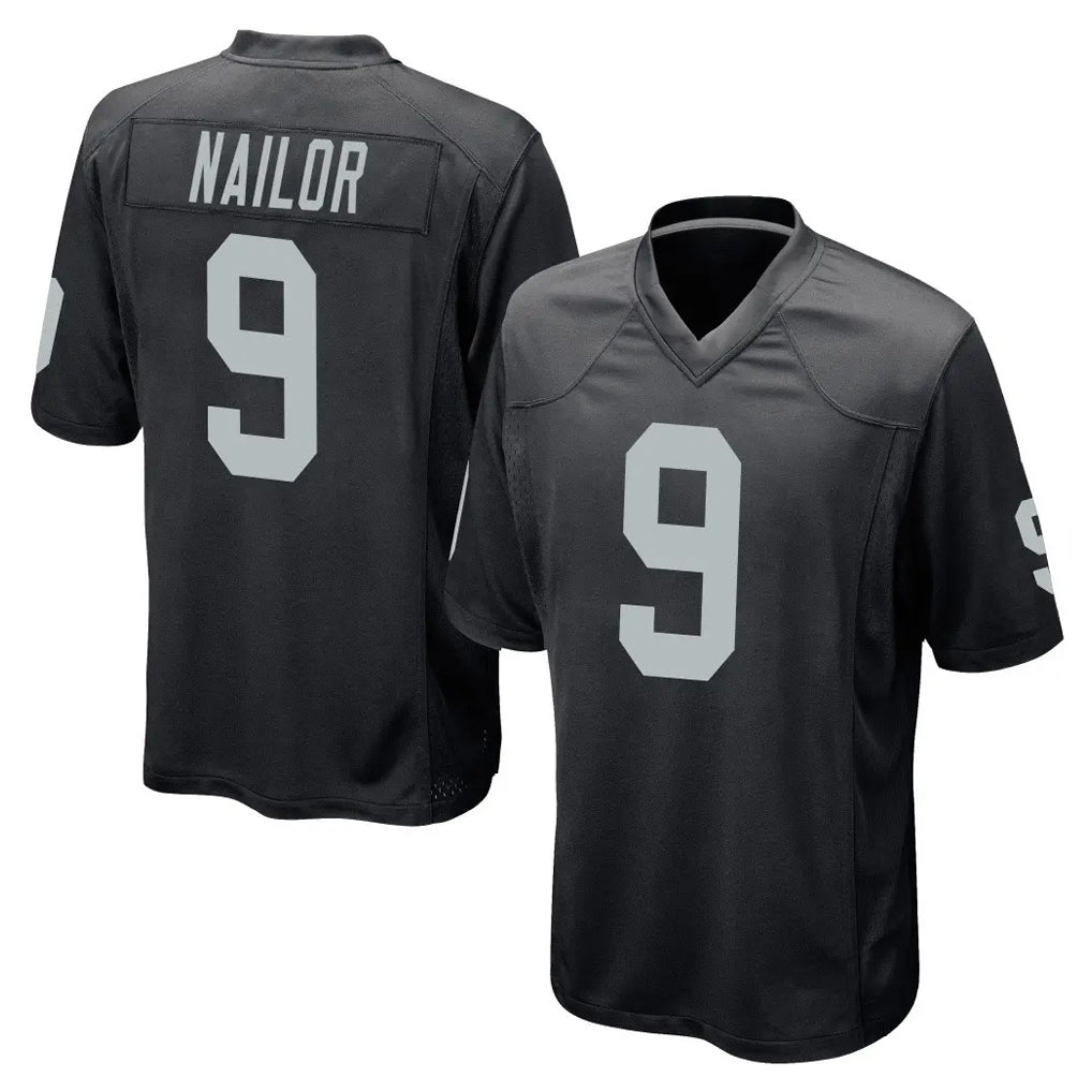 Johmsee LV.Raiders #9 Jalen Nailor Player Black Home Game Stitched Jerseys