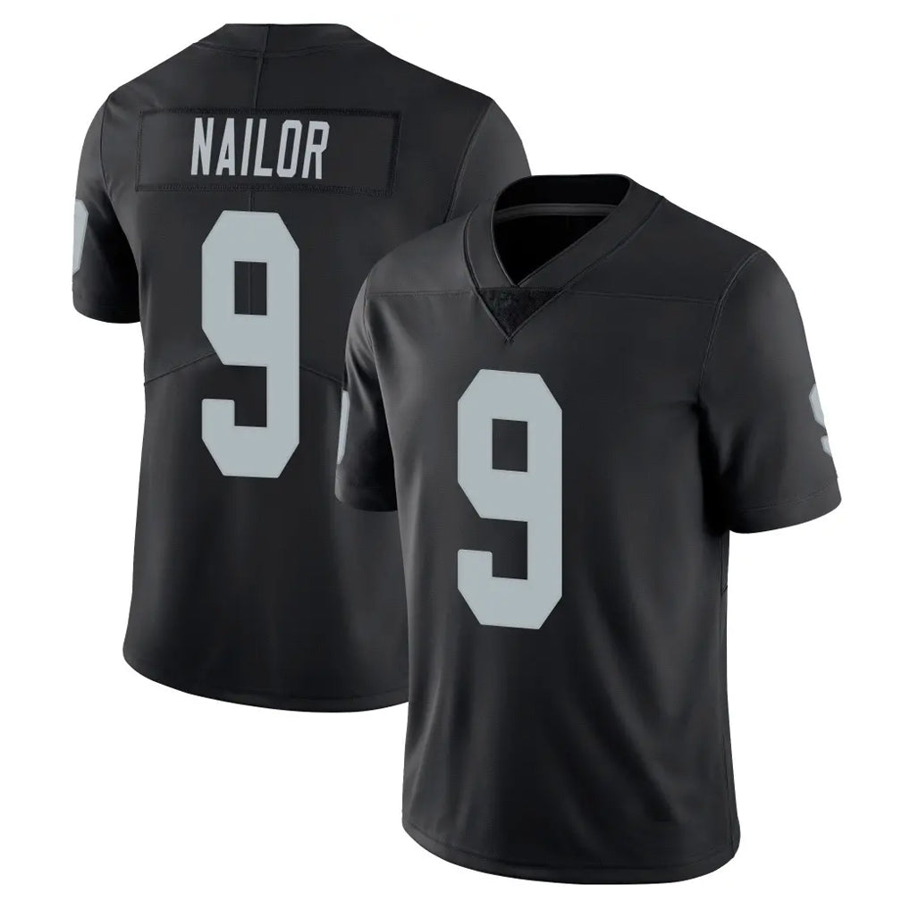 Johmsee LV.Raiders #9 Jalen Nailor Player Black Limited Vapor Untouchable Home Game Stitched Jerseys