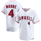 Los Angeles Angels #4 Christian Moore White Home Limited Stitched Baseball Jersey