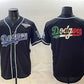 Los Angeles Dodgers Team Big Logo Black Fashion 2025 World Series Cool Base Stitched Baseball Jersey 2