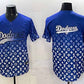 Los Angeles Dodgers Team Big Logo Blue Limited Stitched Baseball Jersey