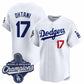 Los Angeles Dodgers #17 Shohei Ohtani White 2025 Champions Stitched Baseball Jersey