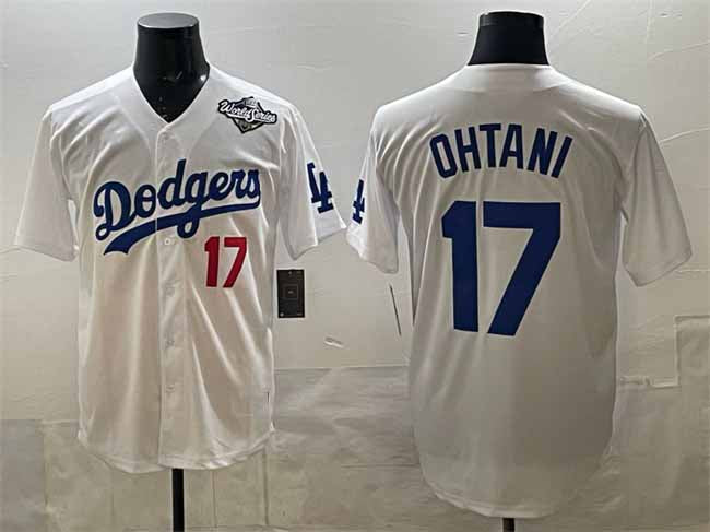 Los Angeles Dodgers #17 Shohei Ohtani White 2025 World Series Home Limited Stitched Baseball Jersey