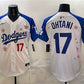 Los Angeles Dodgers #17 Shohei Ohtani White Royal 2025 World Series Champions Patch Tokyo Series Limited Stitched Baseball Jersey