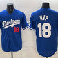 Los Angeles Dodgers #18 MVP Royal 2025 World Series Champions Patch Limited Stitched Baseball Jersey