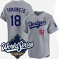 Los Angeles Dodgers #18 Yoshinobu Yamamoto Gray 2025 World Series Limited Stitched Baseball Jersey