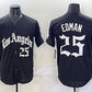 Los Angeles Dodgers #25 Tommy Edman Black Mexico 2025 LA Gothic Style With 2024 World Series Champions Patch Vapor Premier Limited Stitched Baseball Jersey