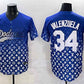 Los Angeles Dodgers #34 Fernando Valenzuela Blue Limited Stitched Baseball Jersey