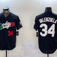 Los Angeles Dodgers #34 Toro Valenzuela Black Mexico 2024 World Series Cool Base Stitched Baseball Jersey
