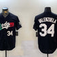 Los Angeles Dodgers #34 Toro Valenzuela Black Mexico 2024 World Series Cool Base Stitched Baseball Jerseys