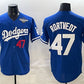 Los Angeles Dodgers #47 Ben Rortvedt Royal 2025 World Series Patch Limited Stitched Baseball Jersey