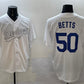 Los Angeles Dodgers #50 Mookie Betts White Fashion Cool Base Stitched Baseball Jersey
