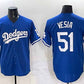 Los Angeles Dodgers #51 Alex Vesia Blue Cool Base Stitched Baseball Jersey