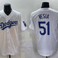 Los Angeles Dodgers #51 Alex Vesia White Cool Base Stitched Baseball Jersey