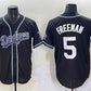Los Angeles Dodgers #5 Freddie Freeman Black Fashion Stitched Baseball Jersey