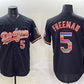 Los Angeles Dodgers #5 Freddie Freeman Black Mexico Cool Base Stitched Baseball Jersey