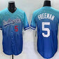 Los Angeles Dodgers #5 Freddie Freeman Blue 2025 City Connect Limited Stitched Baseball Jersey