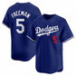 Los Angeles Dodgers #5 Freddie Freeman Royal Limited Stitched Baseball Jersey