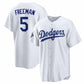 Los Angeles Dodgers #5 Freddie Freeman White 2025 World Series Champions Stitched Baseball Jersey