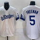 Los Angeles Dodgers #5 Freddie Freeman White City Connect Cool Base Stitched Baseball Jersey