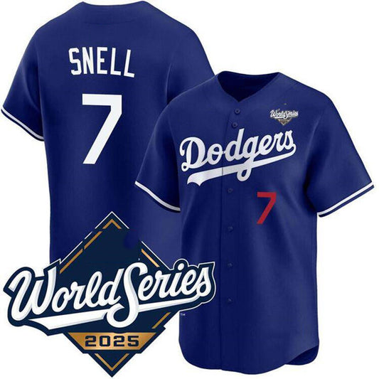 Los Angeles Dodgers #7 Blake Snell Royal 2025 World Series Limited Stitched Baseball Jersey