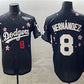 Los Angeles Dodgers #8 Enrique Hernández Black 2025 World Series Patch Tokyo Series Limited Stitched Baseball Jersey