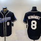 Los Angeles Dodgers #8 Enrique Hernández Black Cool Base Stitched Baseball Jersey