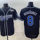 Los Angeles Dodgers #8 Enrique Hern¨¢ndez Black Fashion 2025 World Series Cool Base Stitched Baseball Jersey
