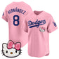 Los Angeles Dodgers #8 Enrique Hernandez Pink 2025 Hello Kitty Vapor Limited Stitched Baseball Jersey