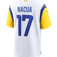 LA.Rams #17 Puka Nacua White Game  Stitched American Football Jersey