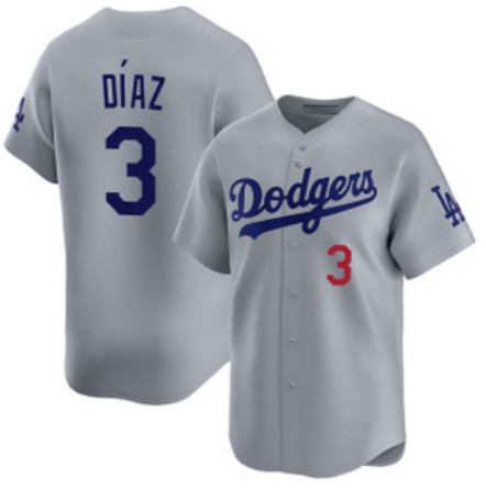 Los Angeles Dodgers #3 Edwin Díaz Royal Limited Stitched Baseball Jersey