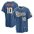 Johmsee M.Brewers #10 Sal Frelick Player Blue 2026 City Connect Home Game Stitched Jerseys