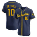 Johmsee M.Brewers #10 Sal Frelick Player Navy Home Limited Elite Stitched Jerseys