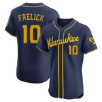 Johmsee M.Brewers #10 Sal Frelick Player Navy Home Limited Elite Stitched Jerseys